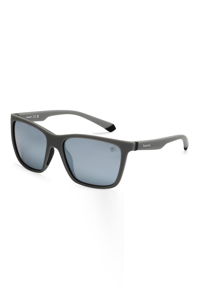 57mm Polarized Square Sunglasses, Alternate, color, GREY/ OTHER / SMOKE POLARIZED
