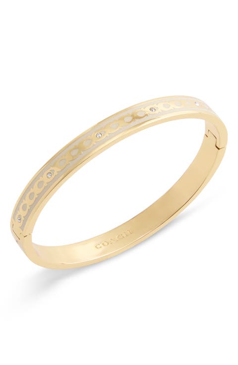 Enamel C Hinge Bracelet