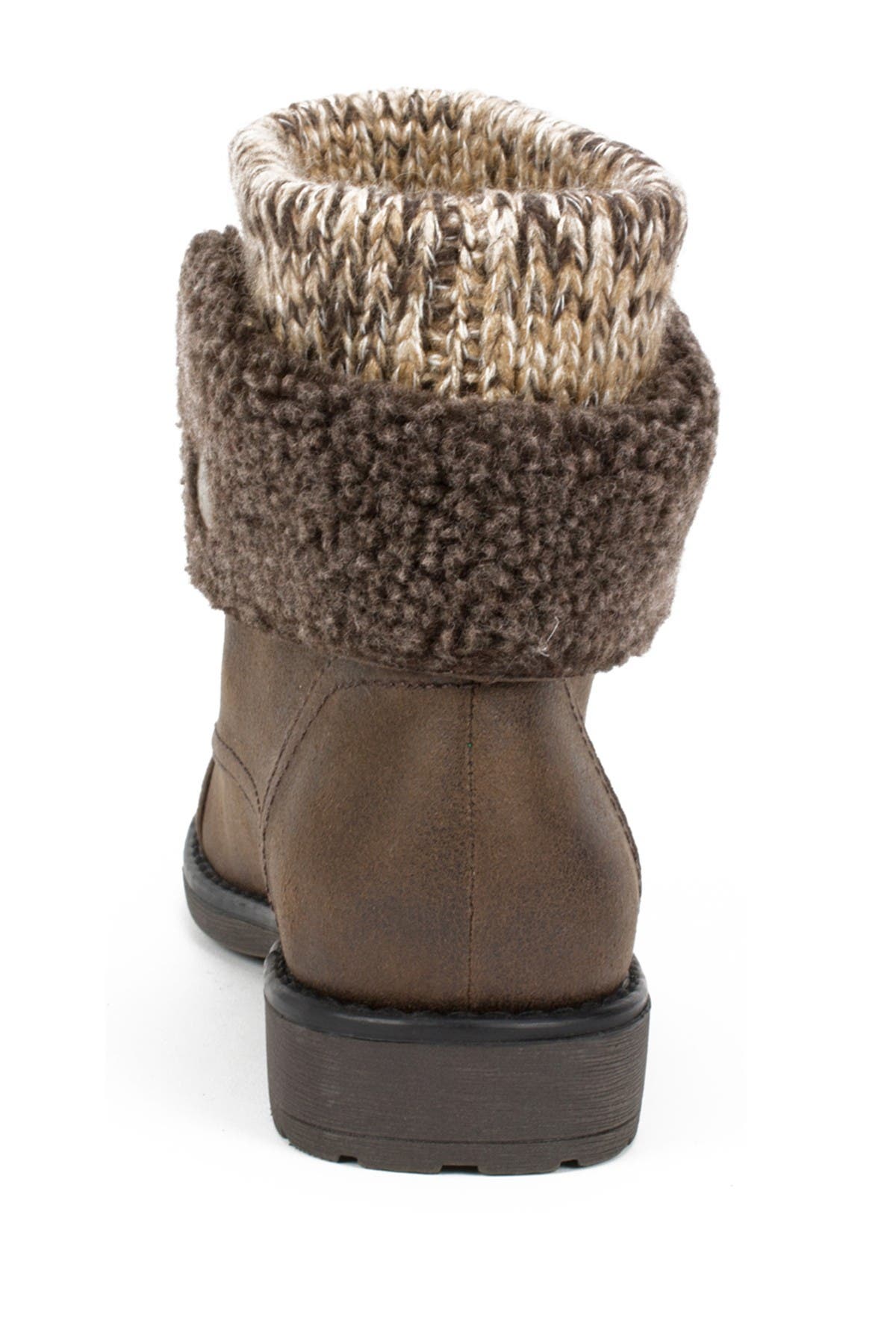 Duena Faux Shearling Trimmed Hiking Boot, Alternate, color, BROWN MULTI/FABRIC