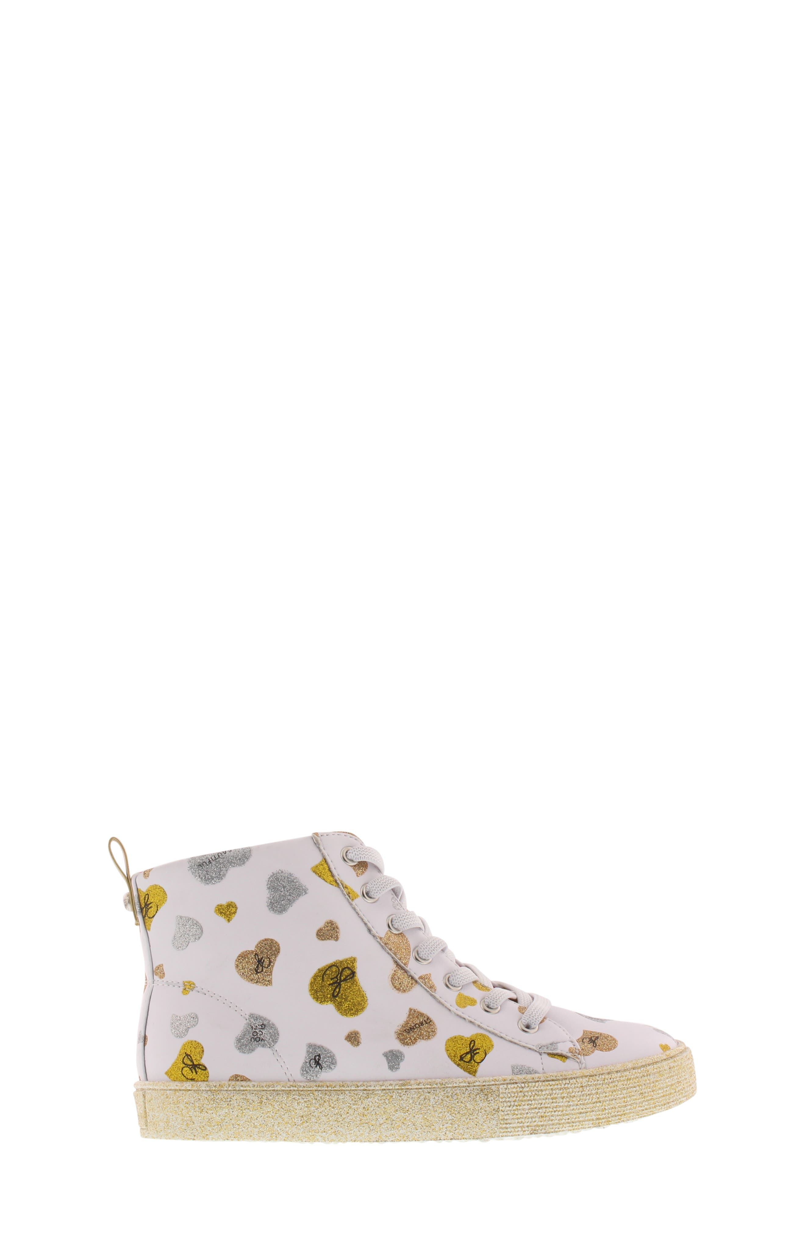 Sam Edelman Bella Whimsical Glitter High Top Sneaker, Alternate, color, 