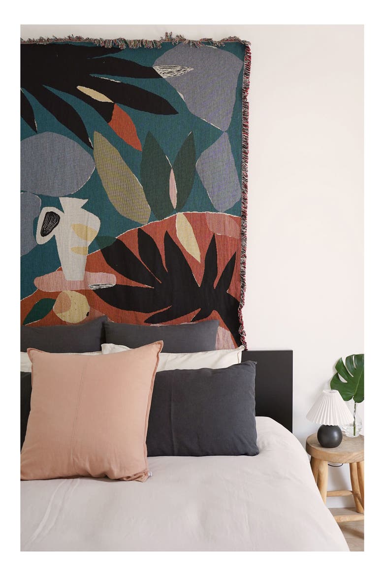 Woven Throw Blanket, Alternate, color, CORAL MULTI