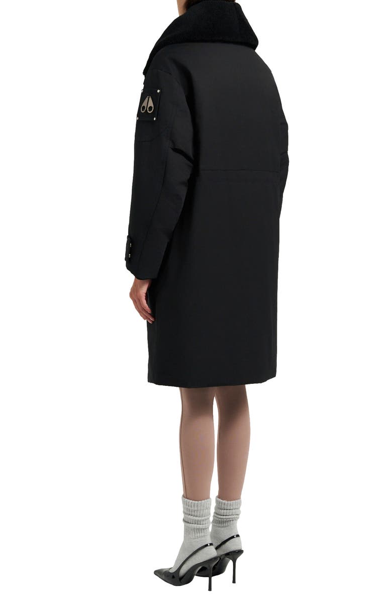 Moose Knuckles Original Storm Water Repellent Genuine Shearling Lined 800 Fill Power Down Parka, Alternate, color, Blk W/ Blk Sh