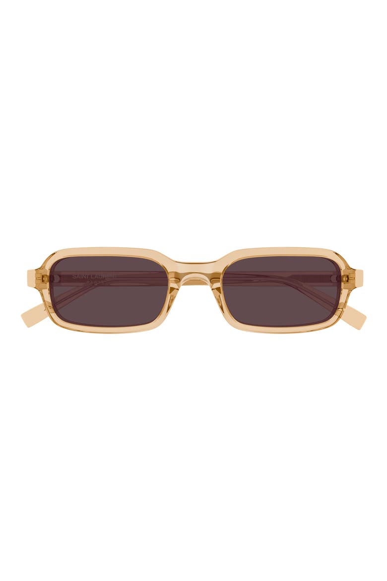 SL 908 Rectangle Sunglasses, Main, color, YELLOW