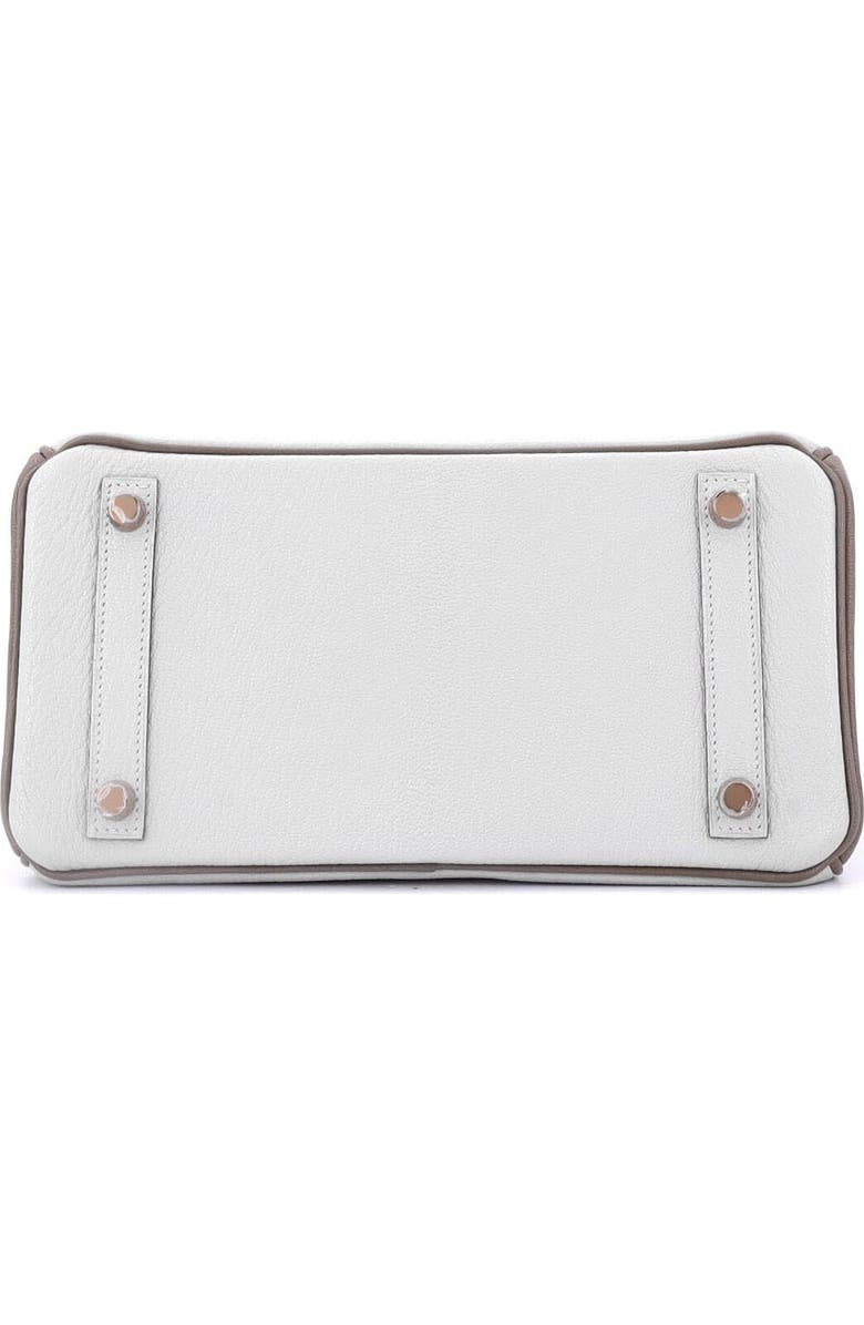 Pre-Owned Hermes Birkin Handbag Bicolor Chevre Mysore with Rose Gold Hardware 25, Alternate, color,