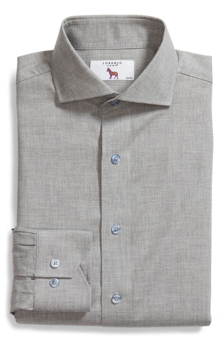 Lorenzo Uomo Trim Fit Solid Dress Shirt, Alternate, color, 