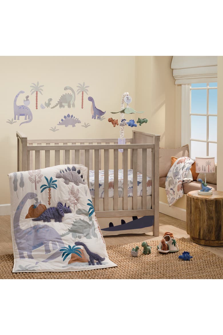 Dino-Might Watercolor Dinosaur Theme Wall Decals/Stickers, Alternate, color, Multicolor
