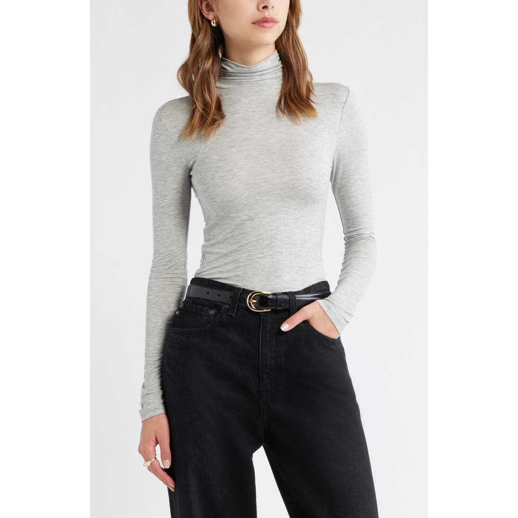 Open Edit Knit Turtleneck In Gray