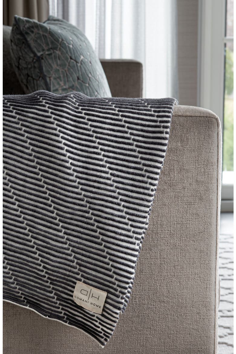 Linear Throw Blanket, Alternate, color, CHARCOAL