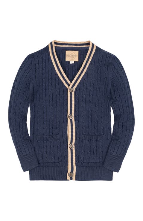 Baby Boys' Organic Cable Cardigan, Infant
