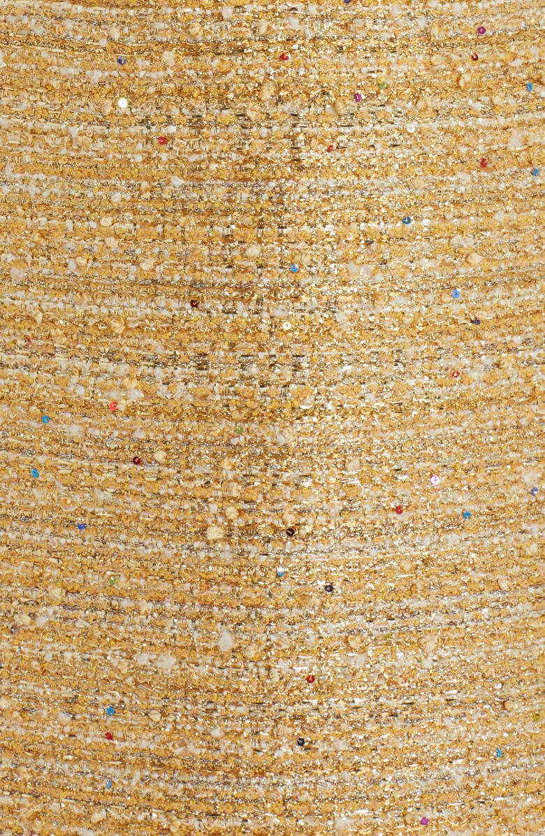 Valentino Garavani Paillettes Metallic Tweed Minidress, Alternate, color, 