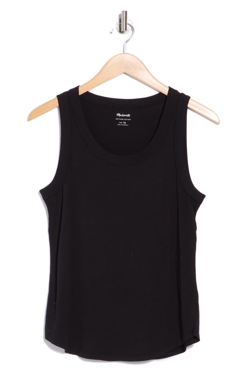 Madewell Softfade Scoop Tank, Alternate, color, Jet Black