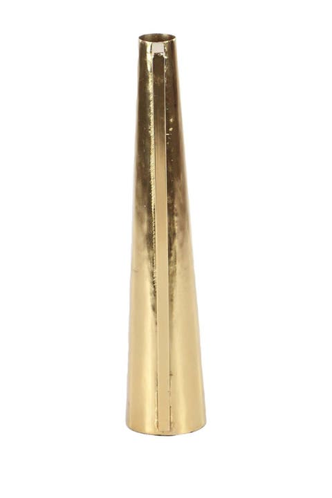 Goldtone Metal Vase with Handles - Set of 2