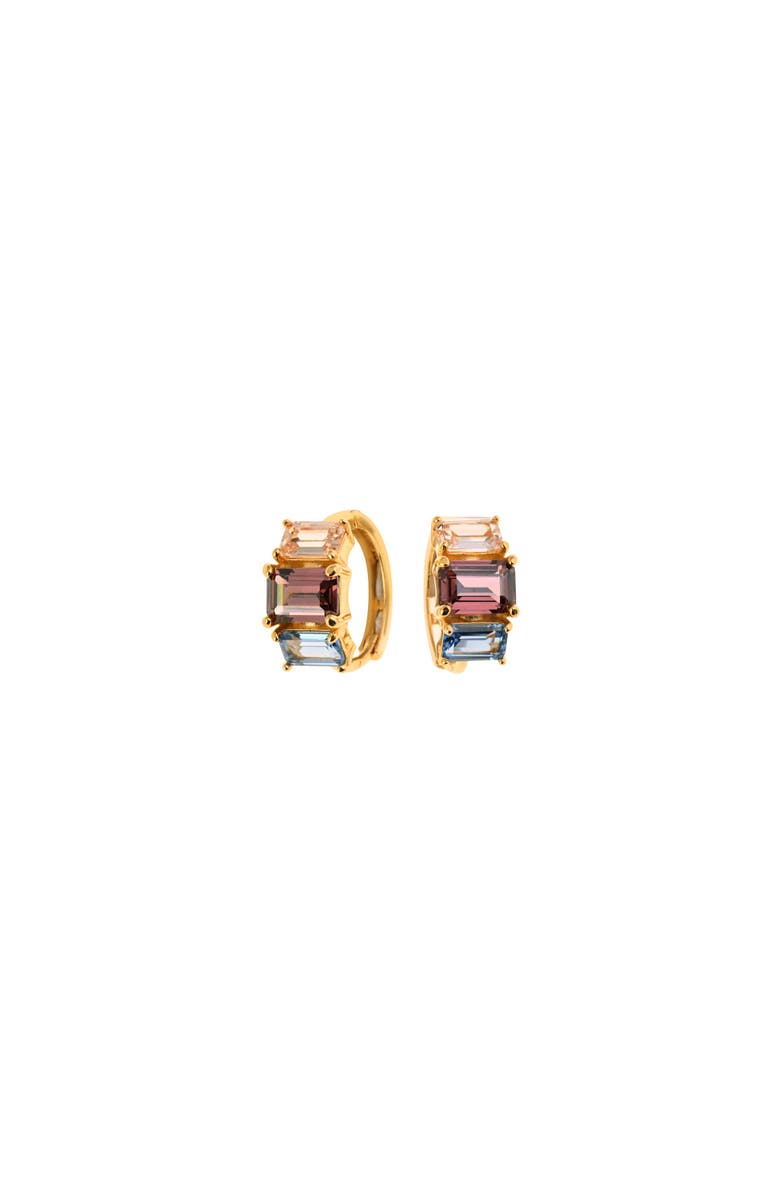 Arte Nova Jewellery Fallen Hoops, Main, color, Silver Gold Plated