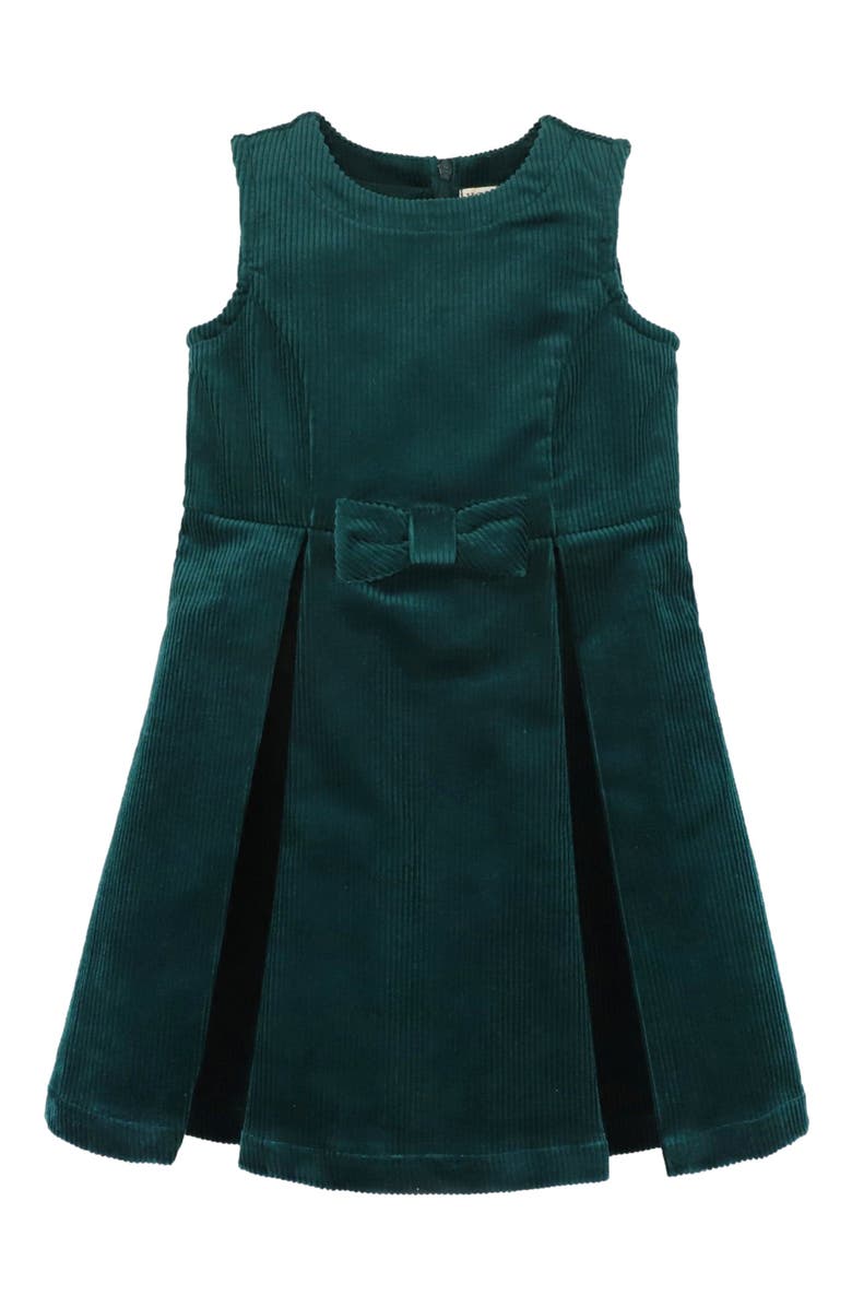 Hope & Henry Girls' Bow Front Jumper, Kids, Alternate, color, Deep Green Corduroy