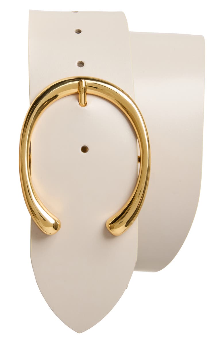 Bruno Magli Michela Leather Belt, Main, color, Stone