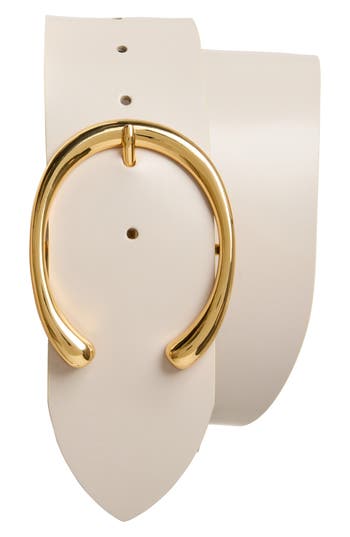 Bruno Magli Michela Leather Belt In White