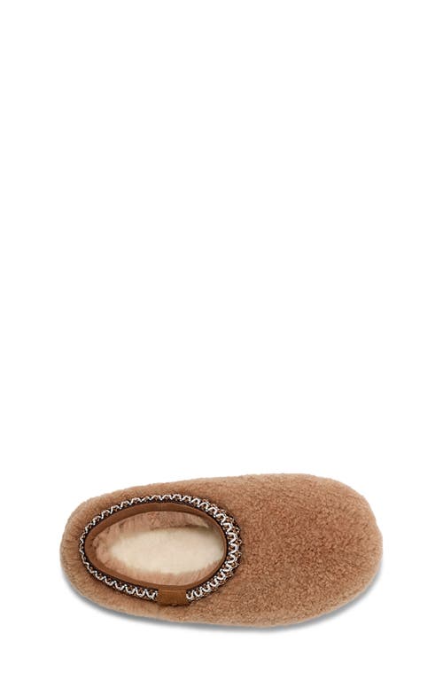 Ugg(r) Kids' Tasman Maxi Curly Genuine Shearling Slipper In Brown