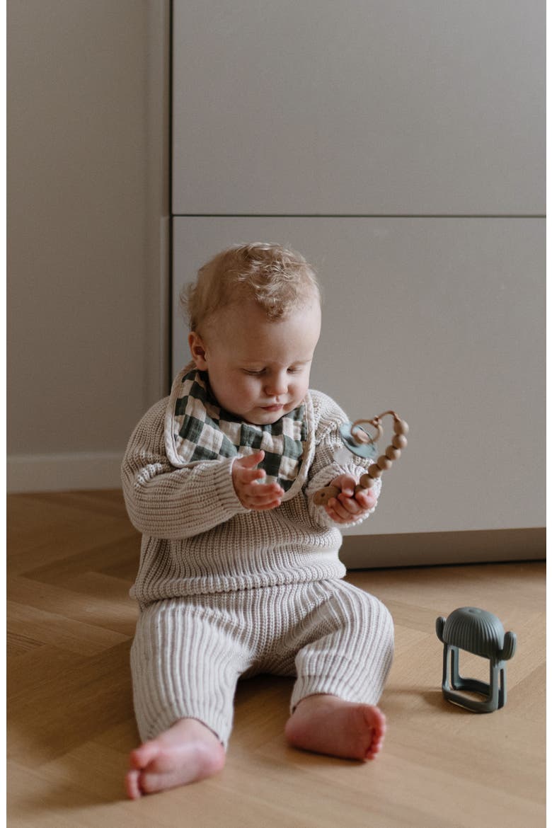 Silicone Pacifier Clip, Alternate, color, FAUX WOOD