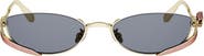 DIOR Bow B1U 55mm Rectangular Sunglasses