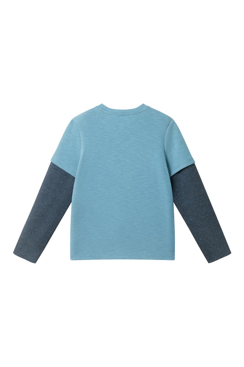 Kids' Polar Bear Long Sleeve Layered Graphic T-Shirt, Alternate, color, BLUE