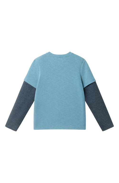 Andy & Evan Kids' Polar Bear Long Sleeve Layered Graphic T-shirt In Blue