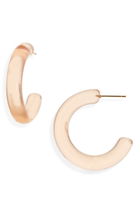 Chunky Resin Hoop Earrings