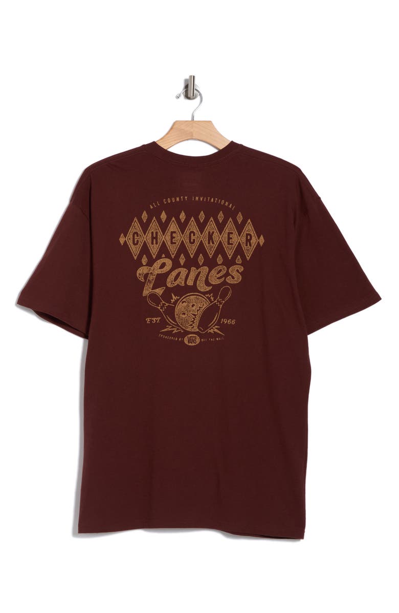 Vans Checker Lanes Graphic Tee, Alternate, color, Bitter Chocolate