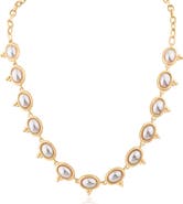 JARDIN Faux Pearl Frontal Necklace