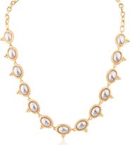 JARDIN Faux Pearl Frontal Necklace