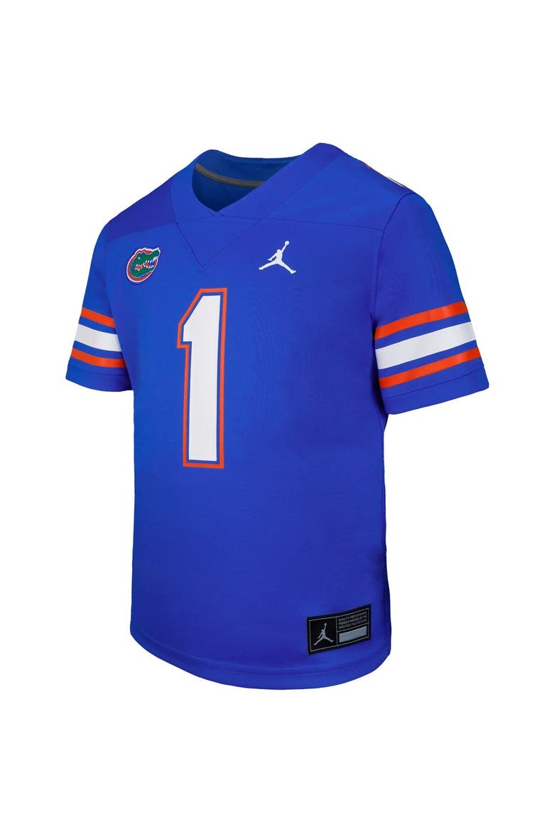 Youth Jordan Brand #1 Royal Florida Gators Untouchable Replica Game Jersey, Alternate, color, Royal