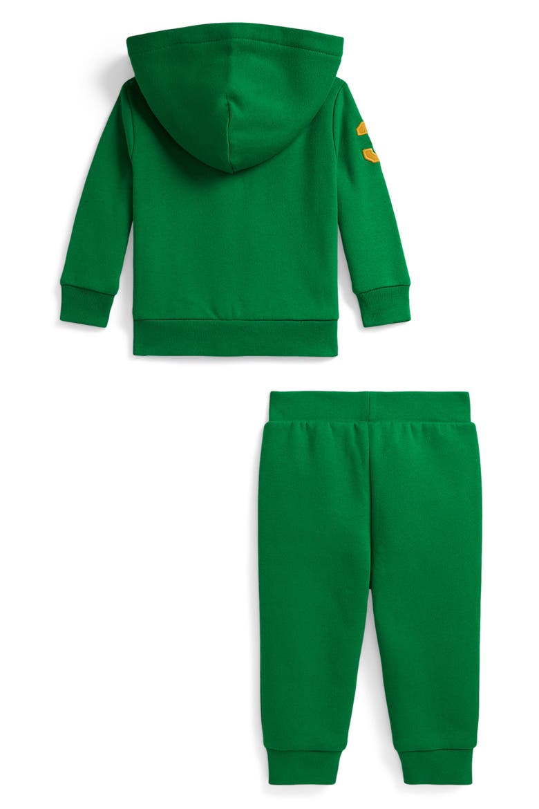 Cotton Blend Hoodie & Jogger Set, Alternate, color, GREEN