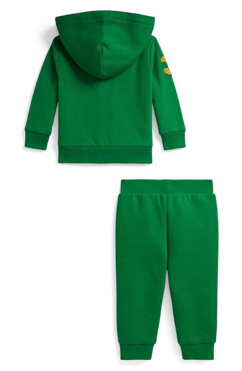 Ralph Lauren Cotton Blend Hoodie & Jogger Set, Alternate, color, Green