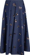 Altuzarra Varda Sequin Embellished Floral A-Line Skirt