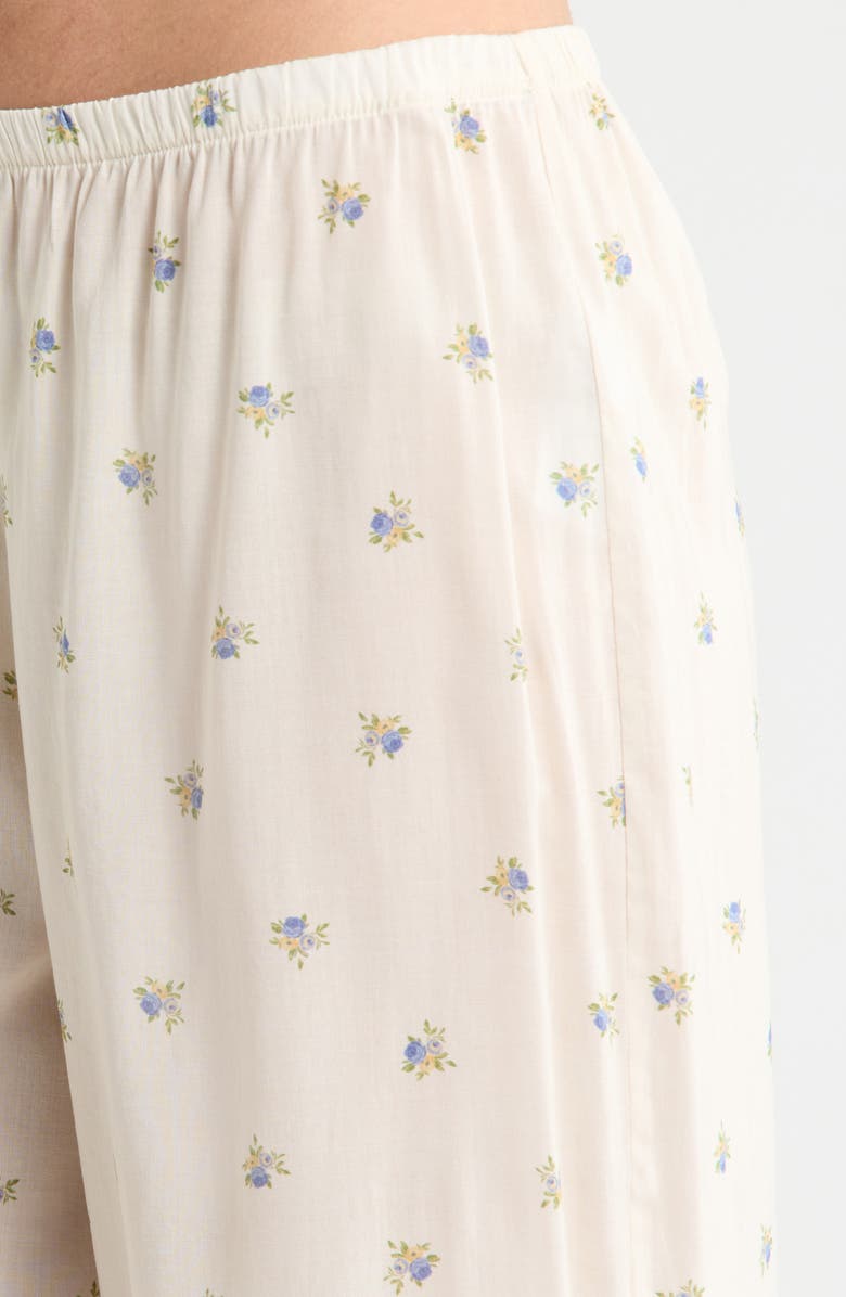 Reformation Paloma Floral Print Pajamas, Alternate, color, Petite Rose