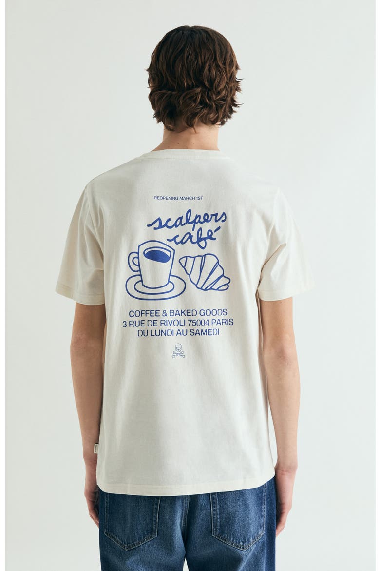Print T-Shirt Brown, Alternate, color, Cream