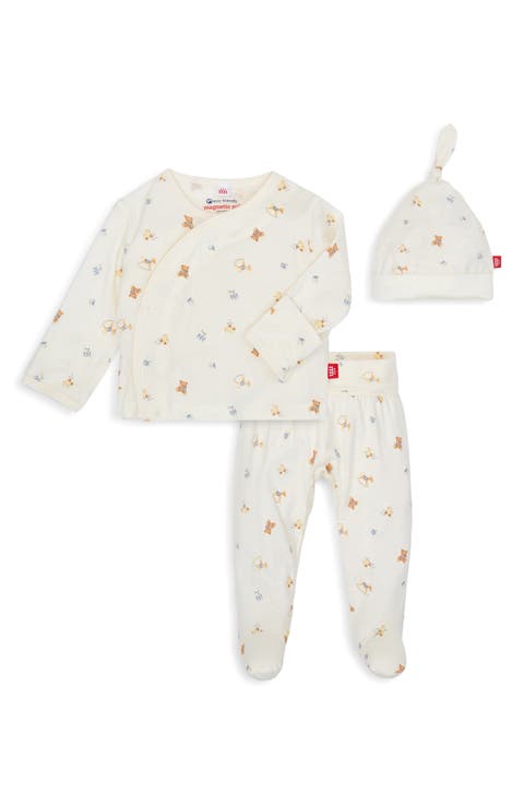 Sweet Lullaby Stretch Modal Wrap Top, Pants & Hat Set (Baby)