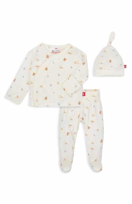 Magnetic Me Sweet Lullaby Stretch Modal Wrap Top, Pants & Hat Set