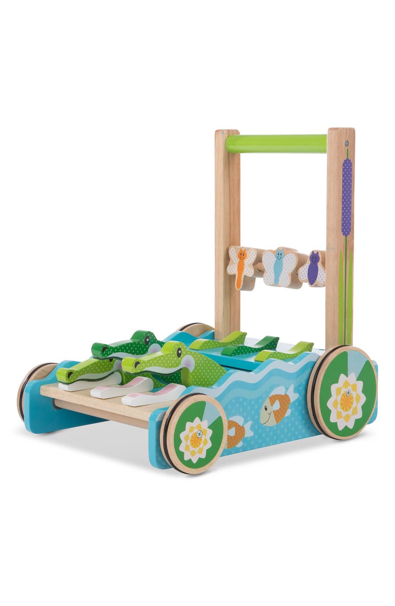 Melissa & Doug First Play Chomp & Clack Alligator Push Toy, Alternate, color, Multi