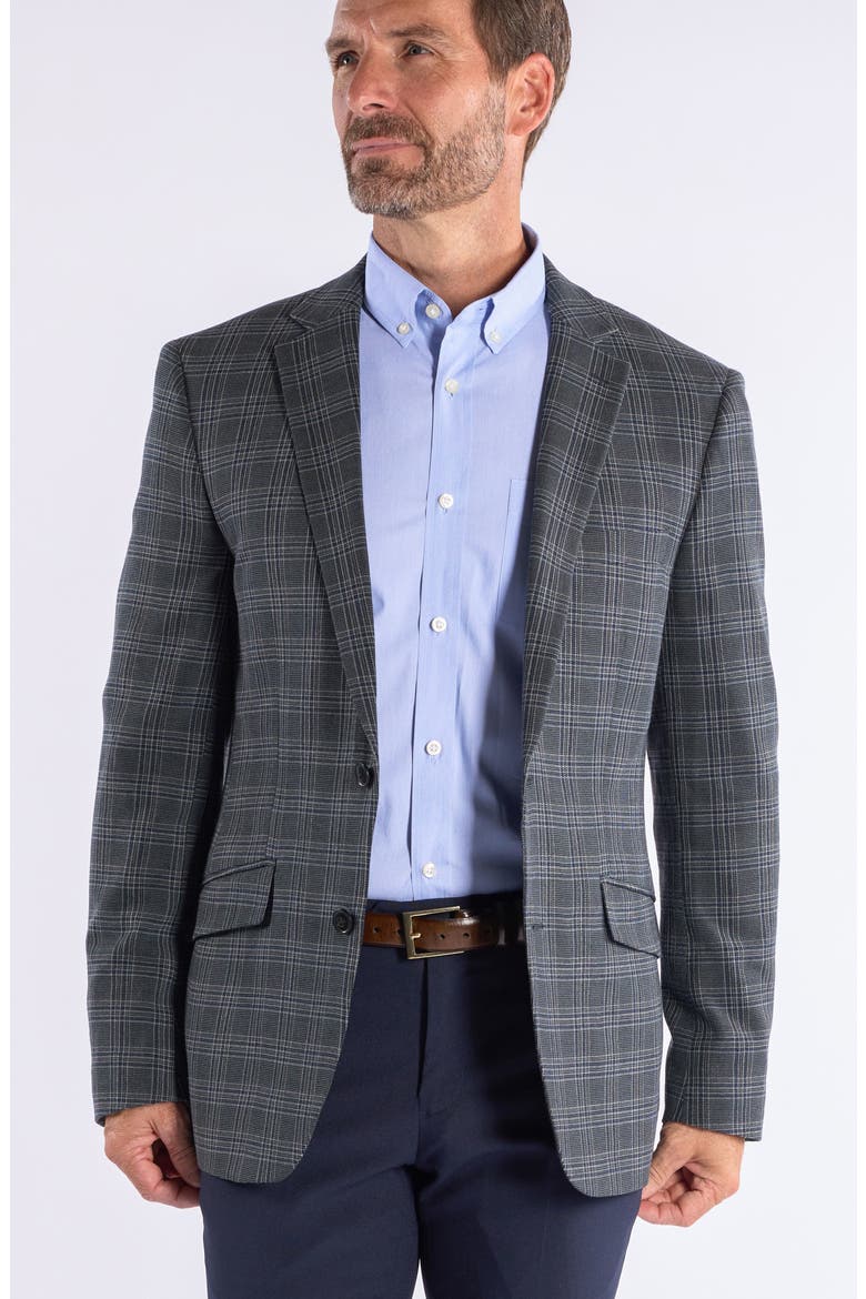Plaid Sport Coat, Alternate, color, GREY