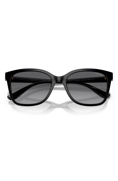 Vogue 54mm Gradient Polarized Pillow Sunglasses In Black
