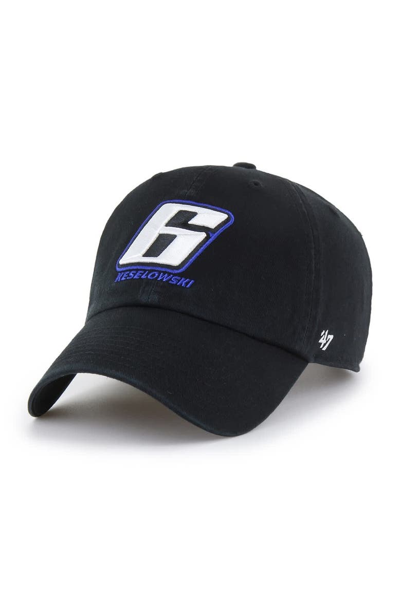 Men's '47  Black Brad Keselowski  Clean Up Adjustable Hat, Main, color, Black