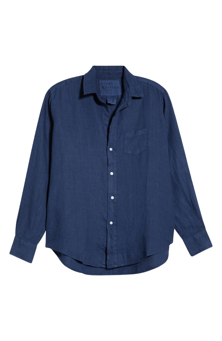 Frank & Eileen Eileen Relaxed Button-Up Shirt, Main, color, Navy