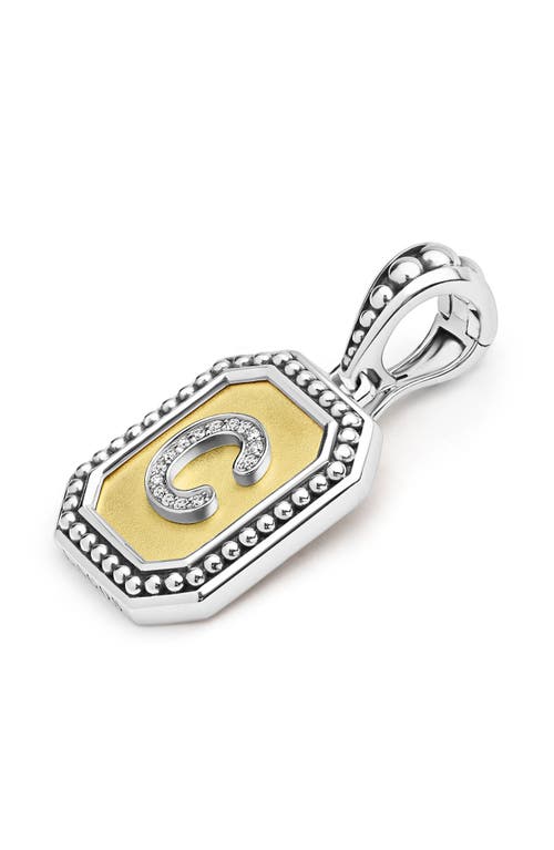 Lagos Signature Caviar Initial Enhancer In Two-tone C