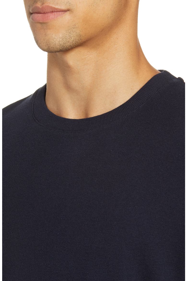 Clive Long Sleeve Waffle Knit Tee, Alternate, color, NAVY BLUE
