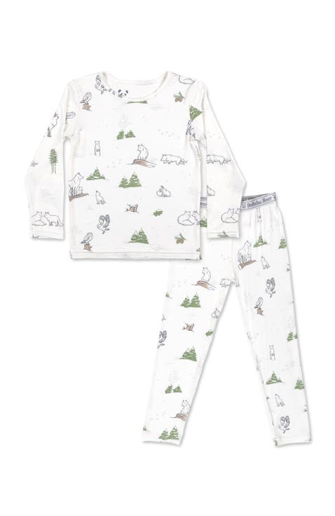 Kids' Winter Forest Animals Set of 2 Piece Pajamas