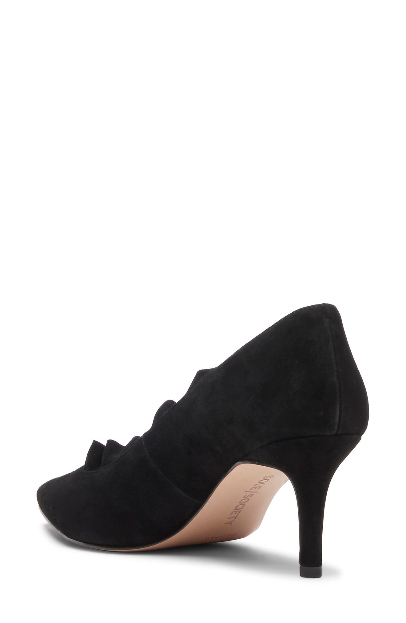 Sole Society Danla Ruffle Trim Pointed Toe Pump, Alternate, color, 