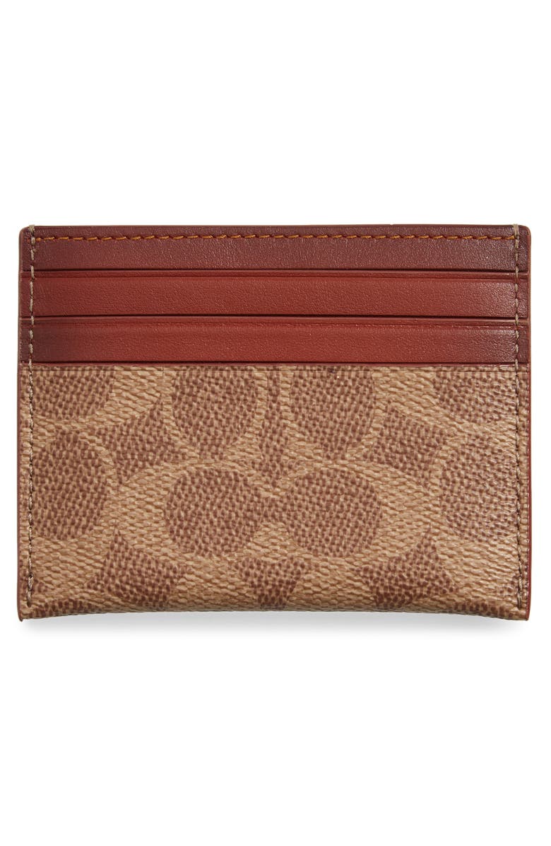 COACH x Guang Yu Rexy Coated Canvas and Leather Card Case, Alternate, color, 