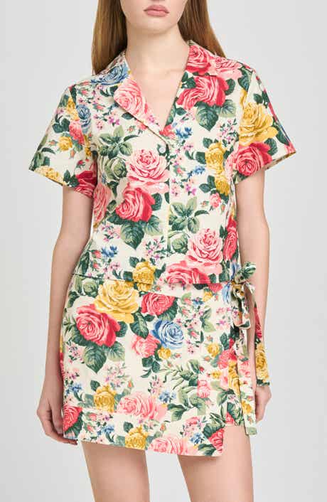 Amelia Short Sleeve Linen Blend Top