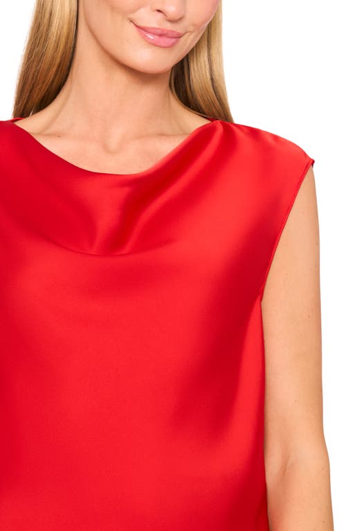 Halogenr Halogen(r) Cowl Neck Sleeveless Top In Red