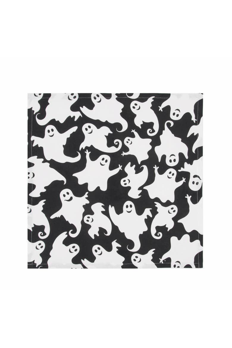 Hey Boo Napkin, Alternate, color, Black